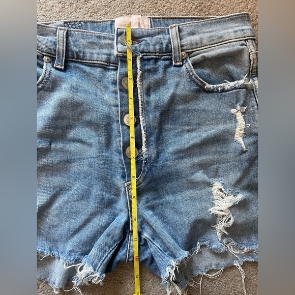 Revice Denim Button Fly High Rise Shorts - Picture 7 of 11